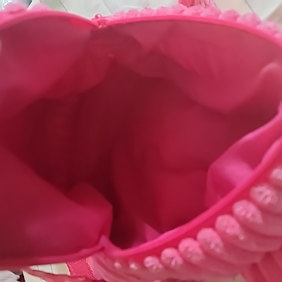 ADORABLE SOZZY- JOLLYBABY PINK CHENILLE OWL BACKPACK- 9 X 9 X 3 - Picture 9 of 9